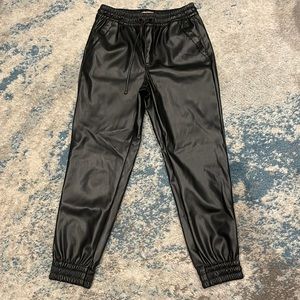 Leather joggers size small